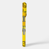 名前をカスタムする赤い黄色のジオメトリックシェイプテクスチャ Case-Mate iPhoneケース (裏面 / 右)