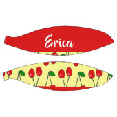 名前をカスタムする赤さくらんぼオン黄色 バスケットボール (パネル)