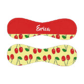 名前をカスタムする赤さくらんぼオン黄色 野球ボール (パネル)