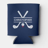 名前をカスタムする赤白青ゴルフ 缶クーラー (正面)