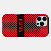 名前をカスタムする赤線 iPhoneケース (裏面横)