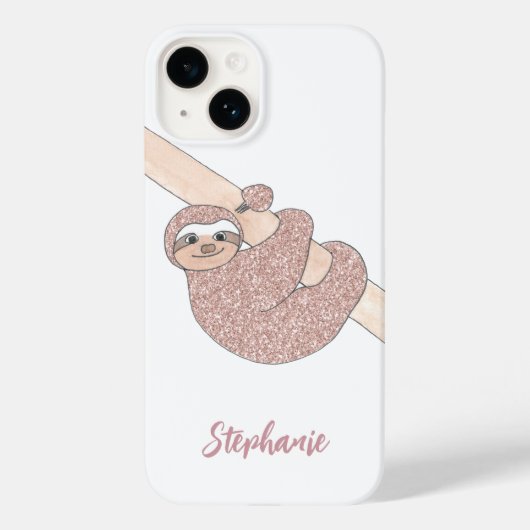 名前をカスタムする赤面グリッターかわいい Case-Mate iPhoneケース (裏面)