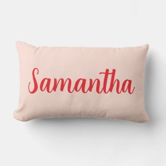 名前をカスタムする赤 – パーソナライズされた ランバークッション