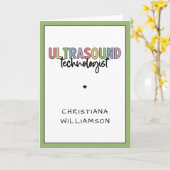 名前をカスタムする超音波技術者 カード (黄色い花)