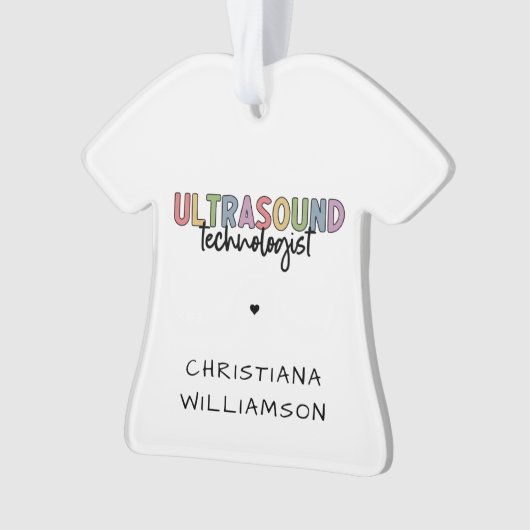 名前をカスタムする超音波検査技師ギフト  オーナメント (正面)
