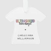 名前をカスタムする超音波検査技師ギフト  オーナメント (裏面)