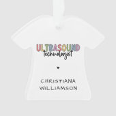 名前をカスタムする超音波検査技師ギフト  オーナメント (正面)