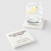 名前をカスタムする超音波検査技師ギフト ストーンコースター (横)