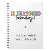 名前をカスタムする超音波検査技師ギフト ノートブック (正面)