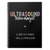 名前をカスタムする超音波検査技師ギフト ノートブック (正面)