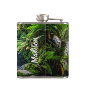 名前をカスタムする蹄鉄滝オーストラリアのフラスコ フラスク (裏面)