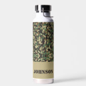 名前をカスタムする迷彩模様 ウォーターボトル (左面)