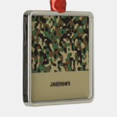 名前をカスタムする迷彩模様 メタルオーナメント (右)