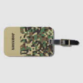 名前をカスタムする迷彩模様 ラゲッジタグ (正面横)