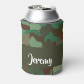 名前をカスタムする迷彩模様 缶クーラー (缶裏面)