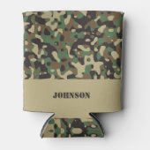 名前をカスタムする迷彩模様 缶クーラー (正面)