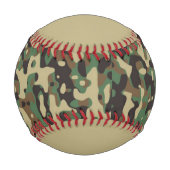 名前をカスタムする迷彩模様 野球ボール (正面)