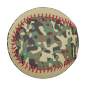 名前をカスタムする迷彩模様 野球ボール (正面左)