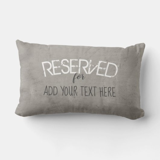 名前をカスタムする追加文字グレー用に予約さ動揺してれる ランバークッション (裏面)