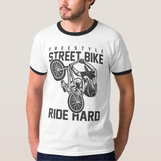 名前をカスタムする通りバイクシャツ&ジャケット Tシャツ (正面)