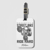 名前をカスタムする通り自転車 ラゲッジタグ (正面縦)