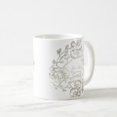 名前をカスタムする通信フローラ金ゴールド コーヒーマグカップ (正面右)