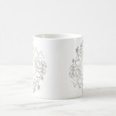 名前をカスタムする通信フローラ金ゴールド コーヒーマグカップ (中央)