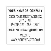 名前をカスタムする連絡情報アドレスのインク入力スタンプ セルフインキングスタンプ (デザイン)