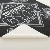 名前をカスタムする重量挙げホームクロスフィットジム シェルパブランケット (3/4)