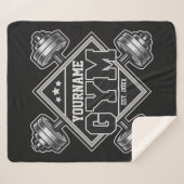 名前をカスタムする重量挙げホームクロスフィットジム シェルパブランケット (正面(横))