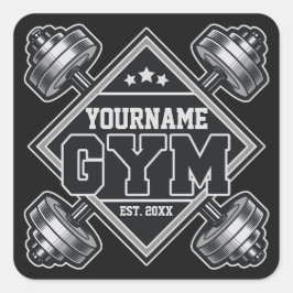 名前をカスタムする重量挙げホームクロスフィットジム スクエアシール