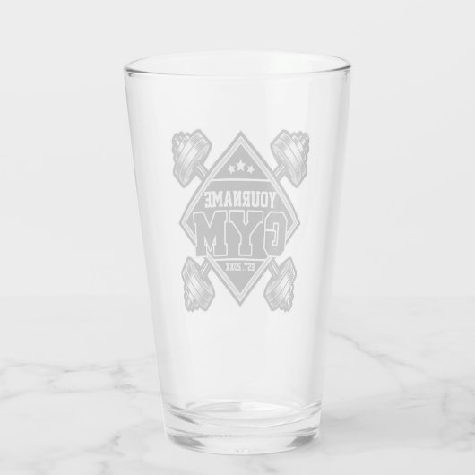 名前をカスタムする重量挙げホームクロスフィットジム タンブラーグラス (裏面)