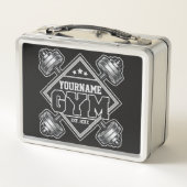 名前をカスタムする重量挙げホームクロスフィットジム メタルランチボックス (裏面)