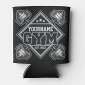 名前をカスタムする重量挙げホームクロスフィットジム 缶クーラー (正面)