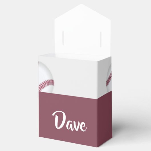 名前をカスタムする野球のグレーパターン フェイバーボックス (オープン)