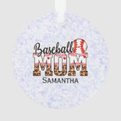 名前をカスタムする野球母 |母の日 オーナメント (裏面)