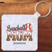 名前をカスタムする野球母 |母の日 キーホルダー (裏面)