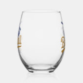 名前をカスタムする野球選手 ステムなしワイングラス (右)