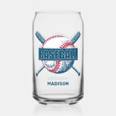 名前をカスタムする野球 ガラス缶 (正面)