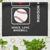 名前をカスタムする野球 キッチンタオル (折り畳み)