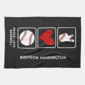 名前をカスタムする野球 キッチンタオル (横)