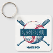 名前をカスタムする野球 キーホルダー (正面)