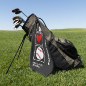 名前をカスタムする野球 ゴルフタオル (グリーン)