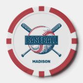 名前をカスタムする野球 ポーカーチップ (正面)