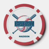 名前をカスタムする野球 ポーカーチップ (裏面)