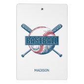 名前をカスタムする野球 ミニクリップボード (裏面)