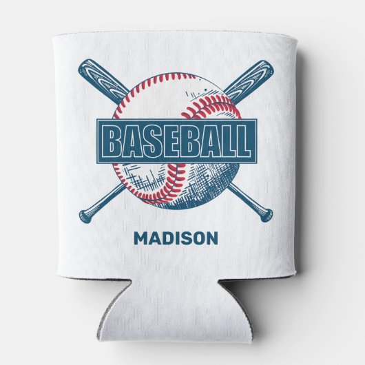 名前をカスタムする野球 缶クーラー (裏面)