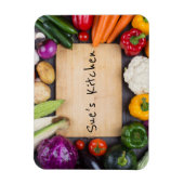 名前をカスタムする野菜キッチンマグネット マグネット (縦)