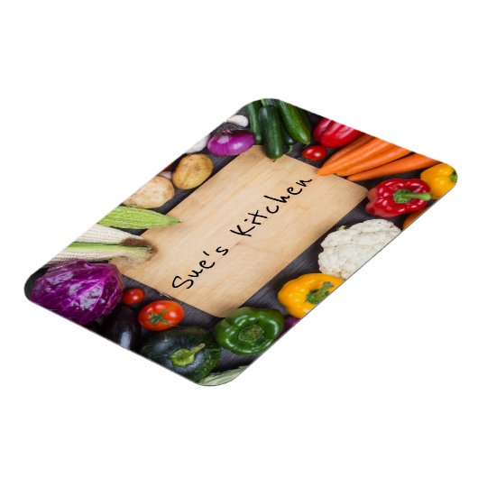 名前をカスタムする野菜キッチンマグネット マグネット (左側)