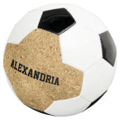 名前をカスタムする金ゴールドグリッターフォイルスパークル サッカーボール (3/4)